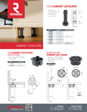 ABS Cabinet Levelers