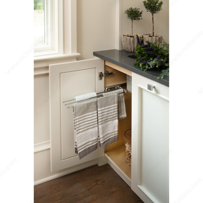 Extebdable Over Kitchen Cabinet Door Hand Towel Holder Hanger Tea Towel Bathroom 