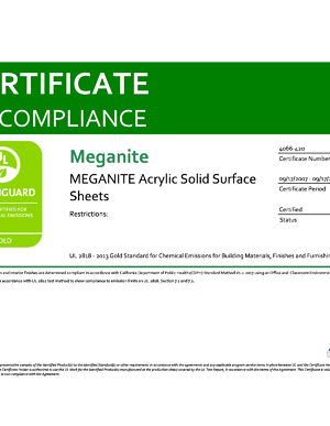 Greenguard Gold Certificate