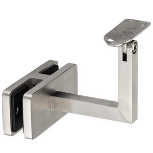 Square Handrail Brackets for Mounting on Glass Panel without Drilling