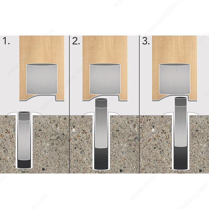 ZQGLKJ Alloy Hidden Door Stopper Magnetic Door Holder Stops Nail-Free Floor Mount Wall Protectors Bumper Furniture Hardware 2 