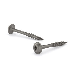 Plain Wood Screw, Pan Washer Head, Square Drive, Extra Coarse Thread, Type 17 Point