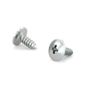 Zinc-Plated Wood Screw, Pan Washer Head, Phillips Drive, Regular Thread, Type A Point
