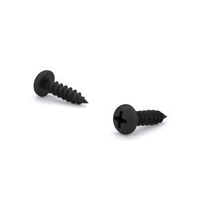 Black Phosphate Metal Screw, Pan Head, Phillips Drive, Self-Tapping Thread, Type A Point