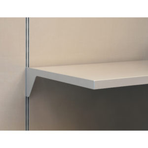 Vertical Single-Insert Support for Side-Milled Wood Shelf