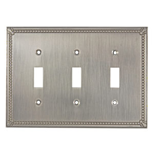 Switch Plate 3 Toggle Entries - Traditional Style