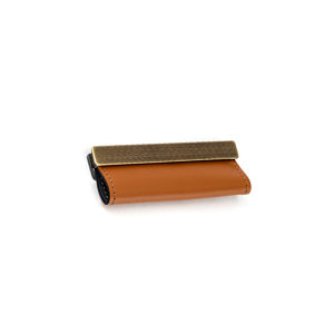 Contemporary Leather and Metal Recessed Pull - MN2468Z