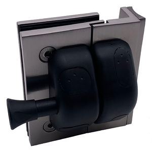 90° Round Post-to-Glass Pool Gate Latch